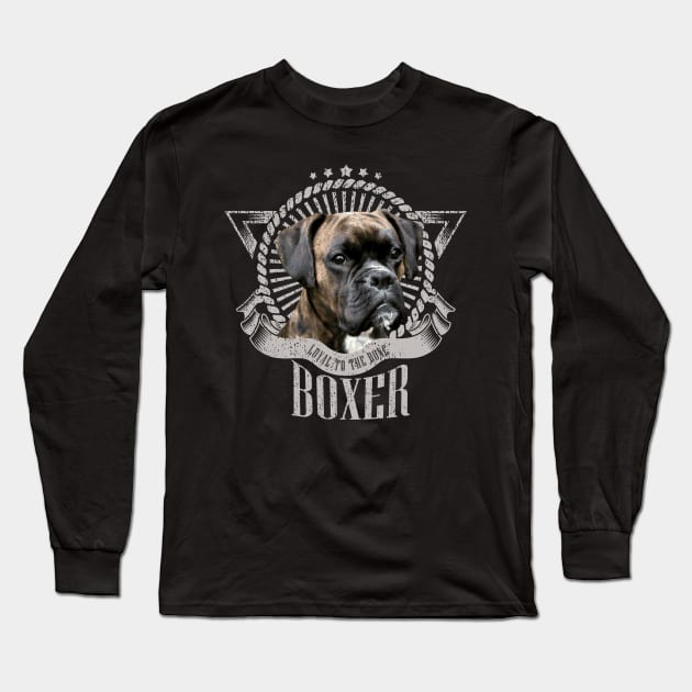 Boxer dog Long Sleeve T-Shirt by Nartissima